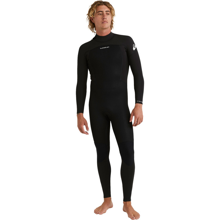 2024 Quiksilver Hombres Prologue 4/3mm Back Zip Neopreno EQYW103221 - Black